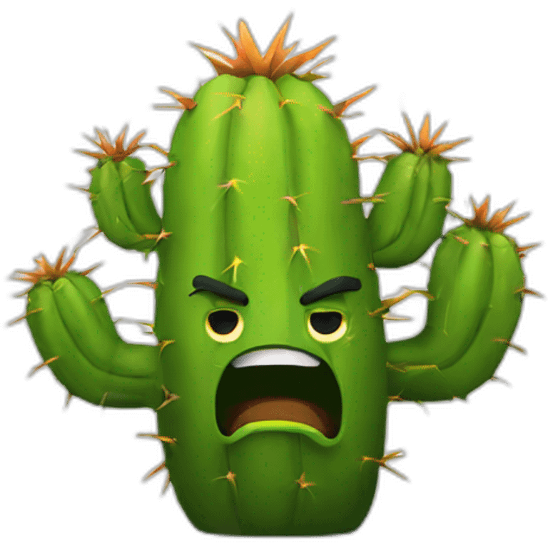 angry cactus emoji