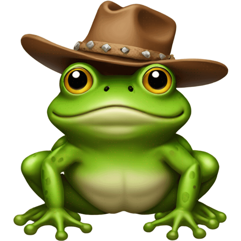 Cowboy frog emoji