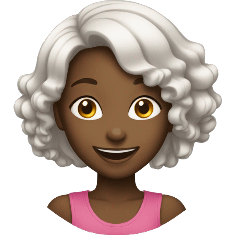 happy black girl emoji