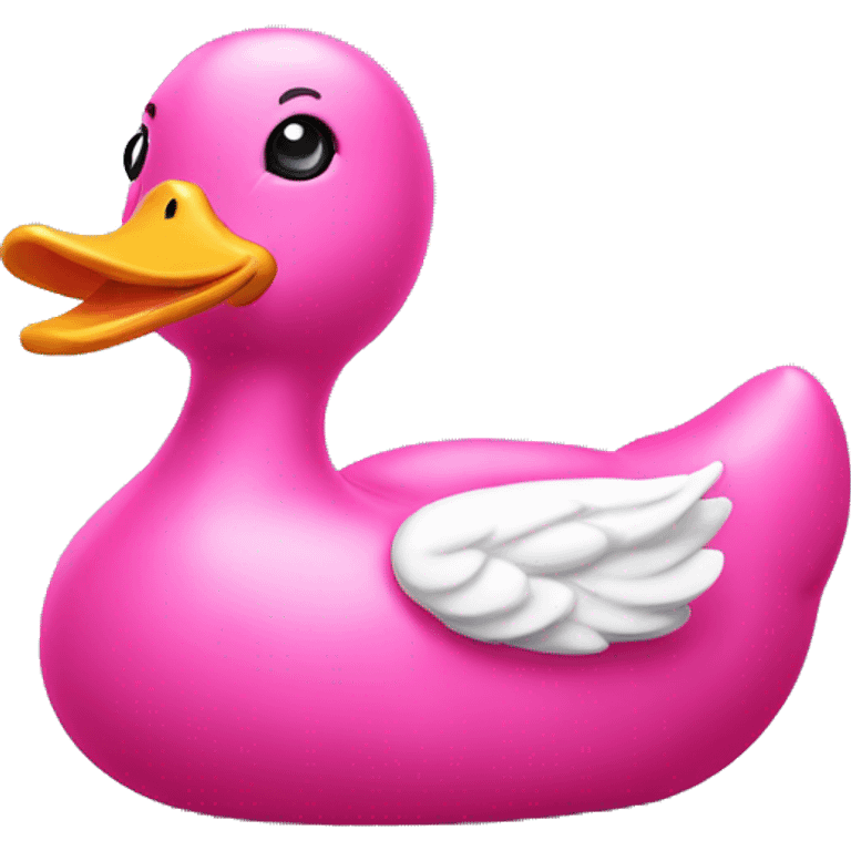 Pink rubber duck. And this duck a horn and make it look more like a unicorn. emoji