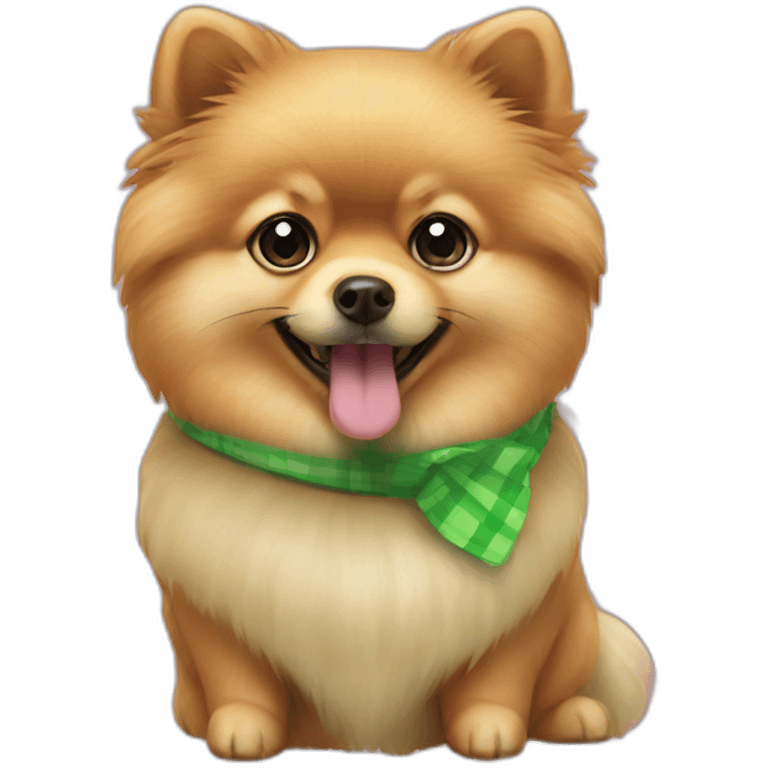 pomeranian with green check to indicate task is done emoji