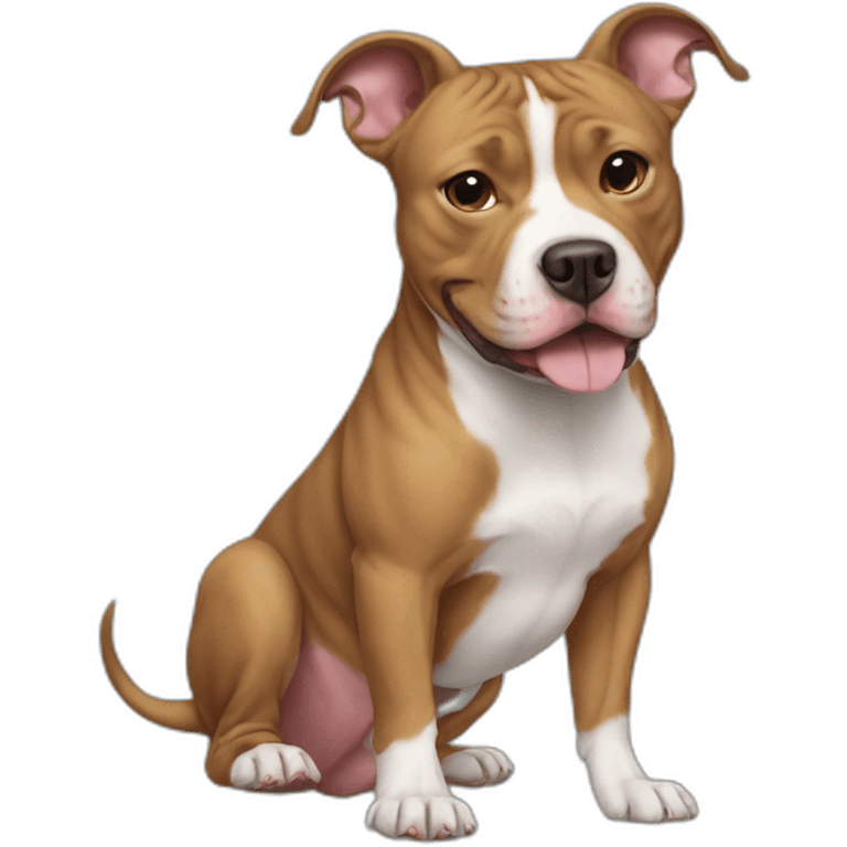 A pitbull on a chiwawa emoji