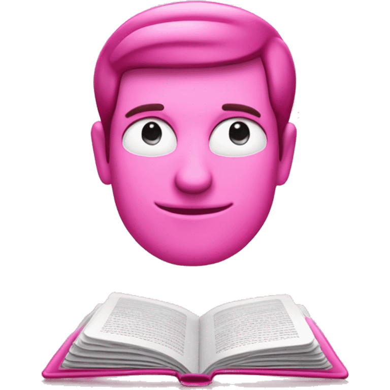 A Kindle Paperwhite ereader in pink emoji