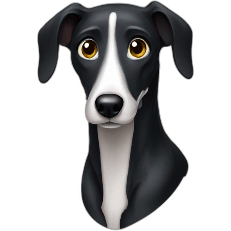 black dog galgo emoji