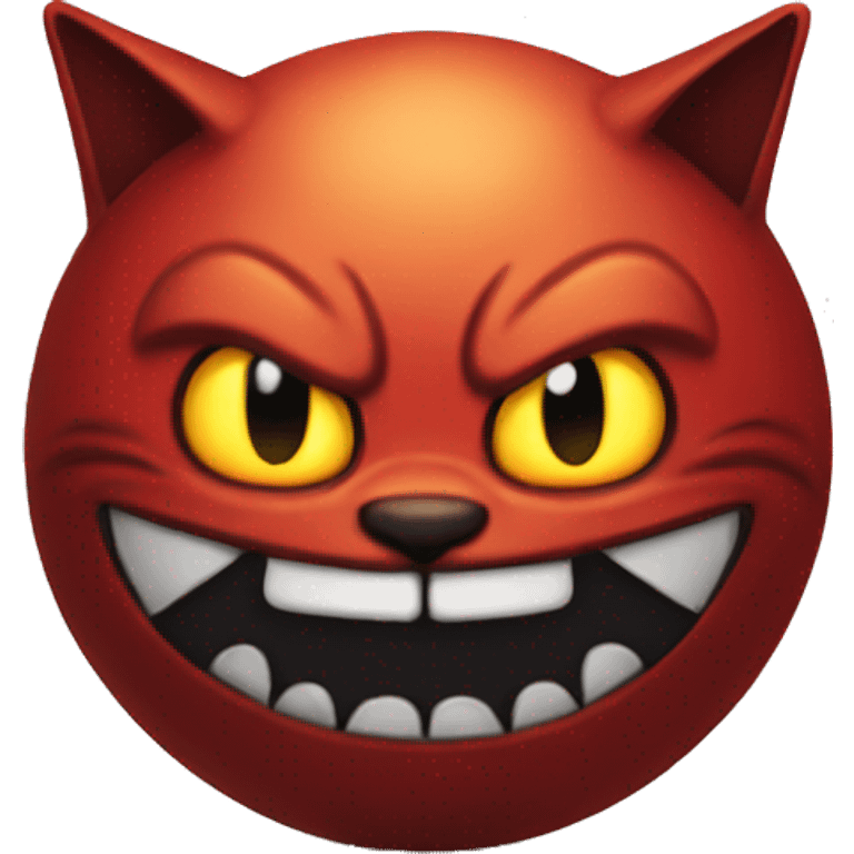 evil red cat sphere emoji