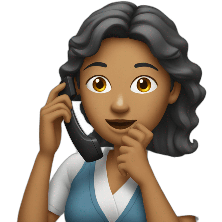 Woman on a phone call emoji