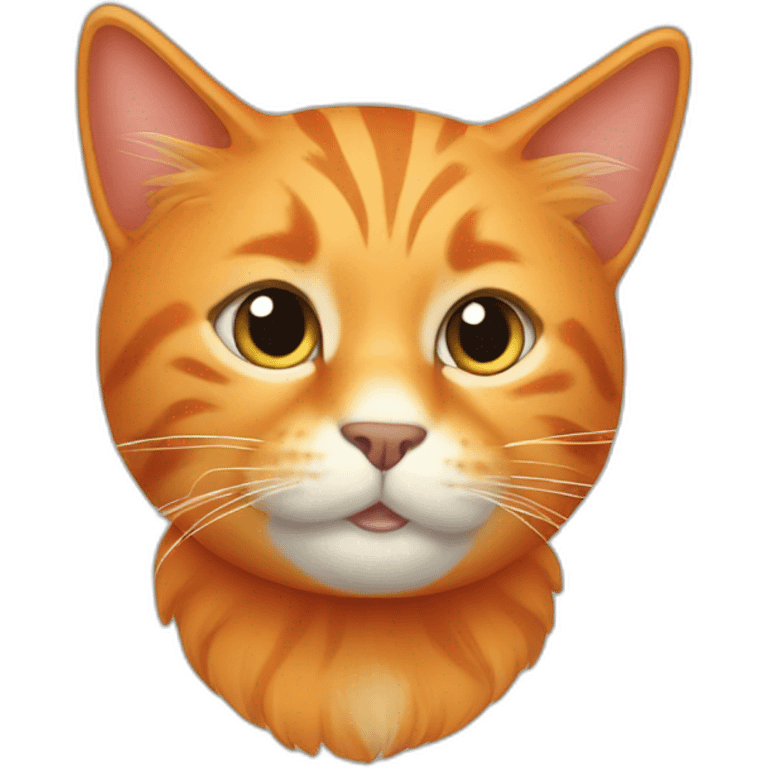 gliding orange cat emoji