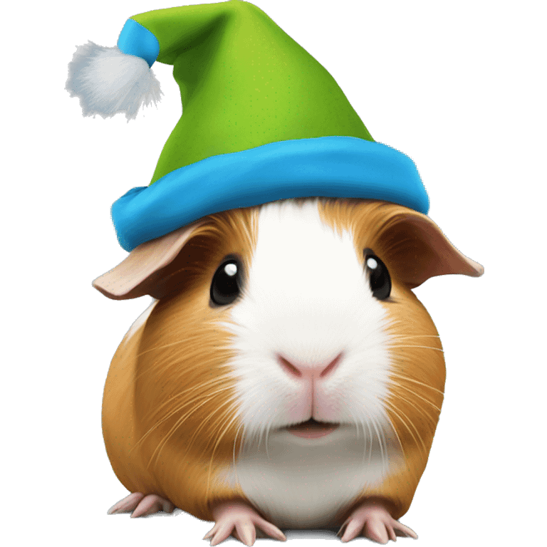 Guinea pig With elf hat￼ emoji