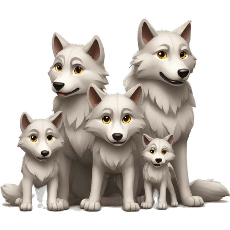 wolf family emoji