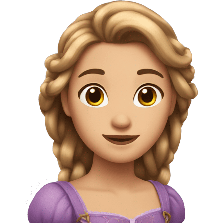 Rapunzel with short brown hair emoji