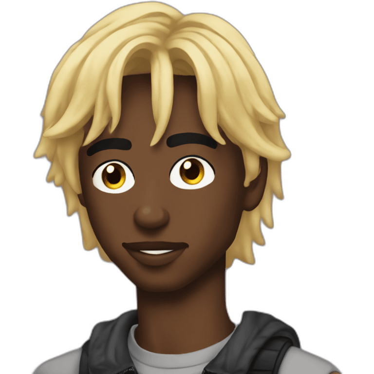 playboi carti in the style of an apple emoji emoji