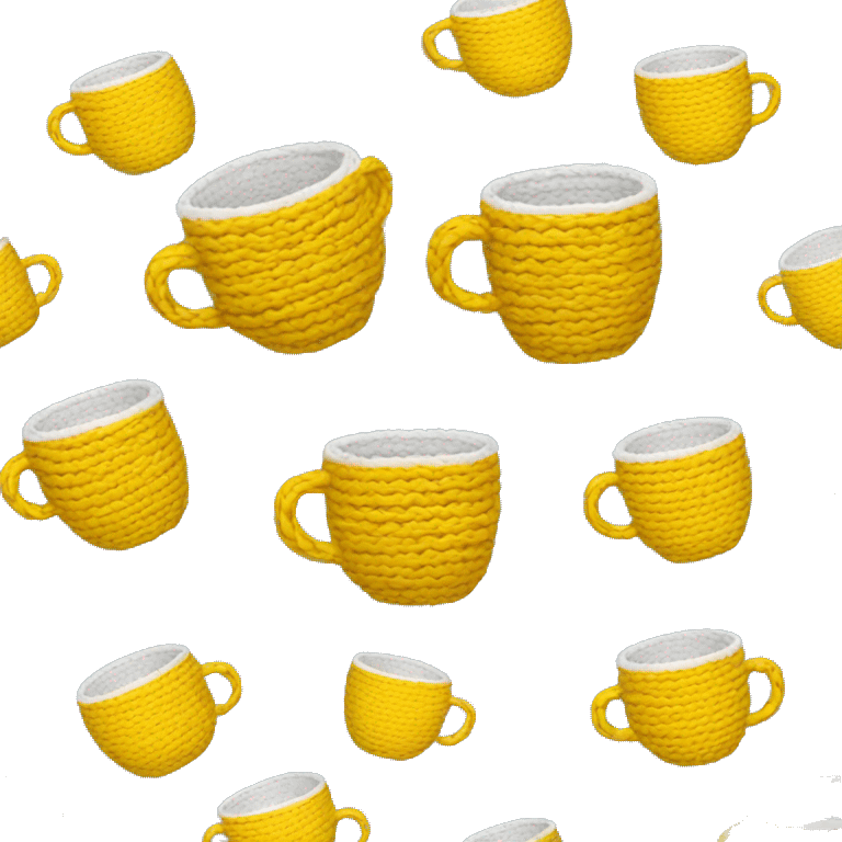 knitted yellow cup emoji