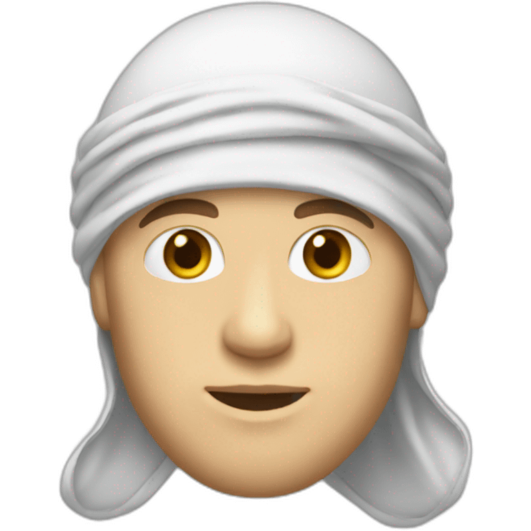 White man wearing durag emoji