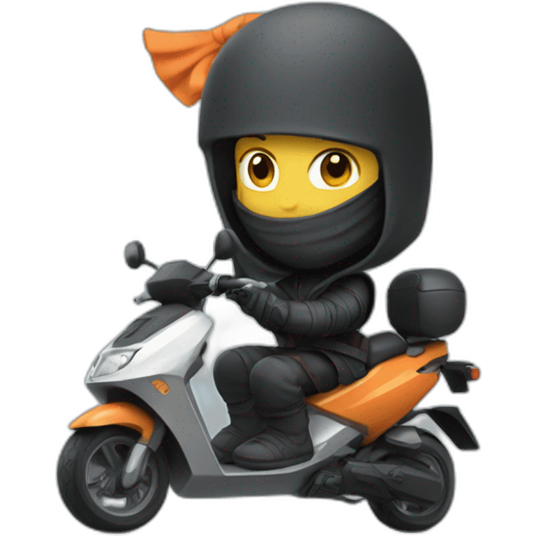 ninja with xiaomi scooter emoji