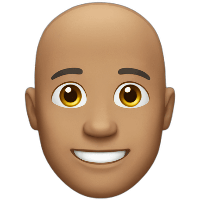 Happy bald father emoji