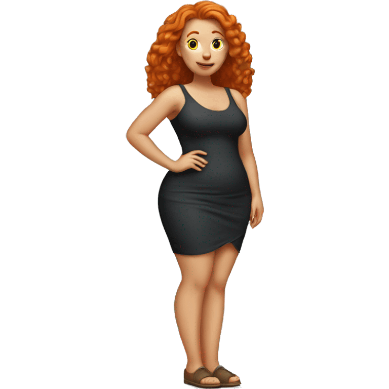 ginger curvy woman sfw pose emoji