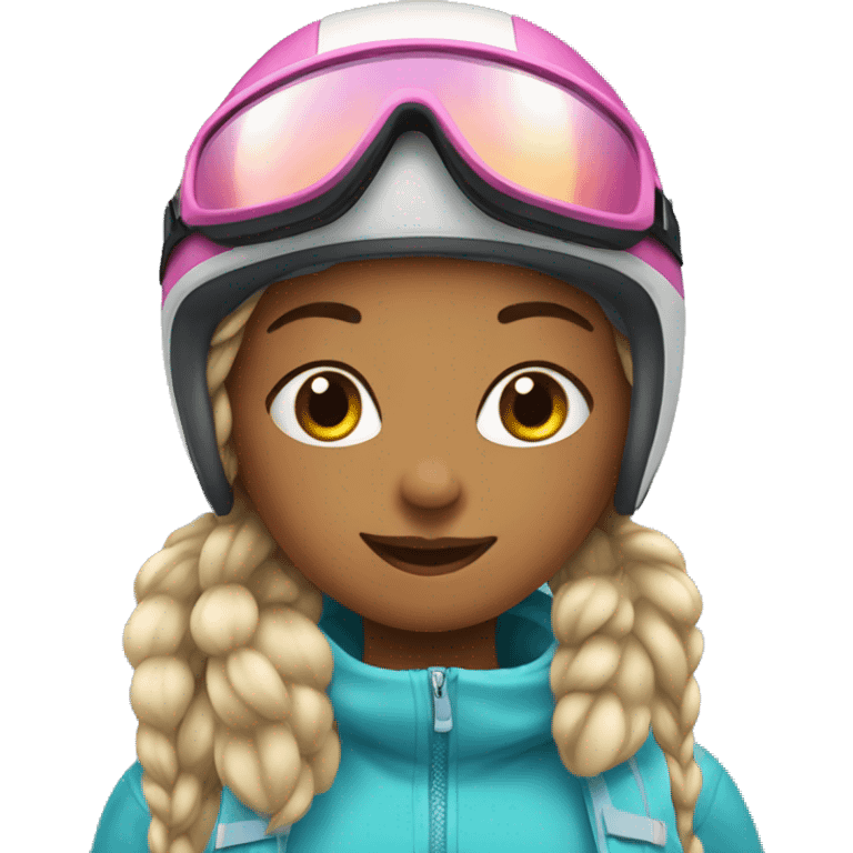 Sweet girls skiing emoji