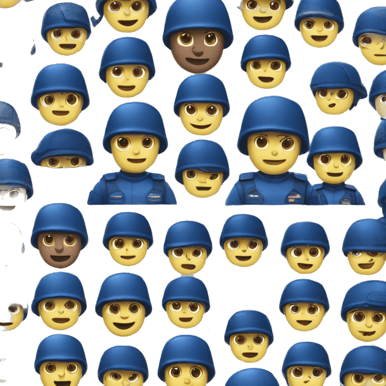 army in blue helments emoji