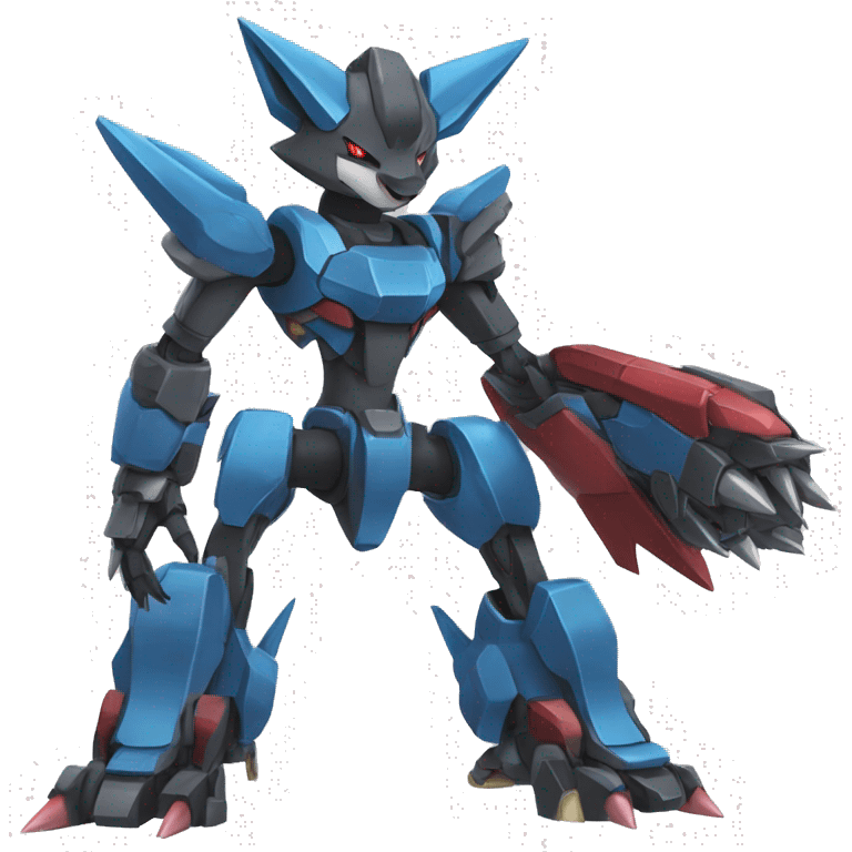 Lucario-Zoroark-medabot-Mecha full body emoji