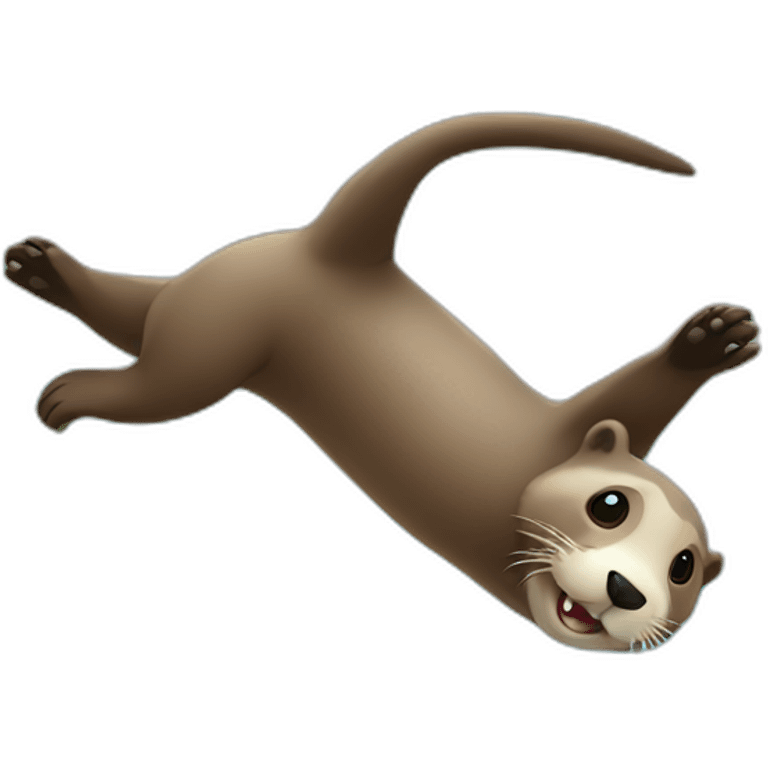 Otter doing a cartwheel emoji