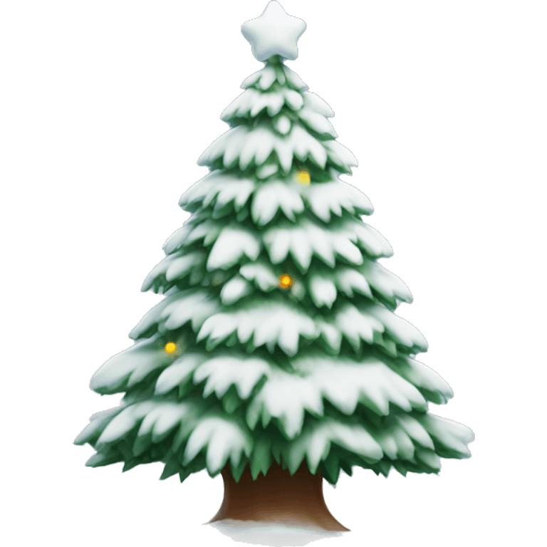 snowy christmas tree  emoji