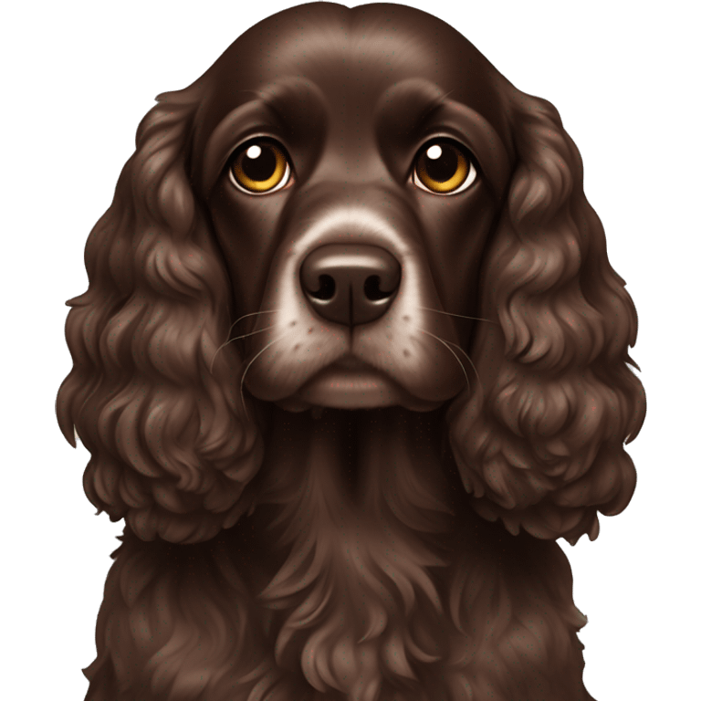 Chocolate cocker spaniel emoji