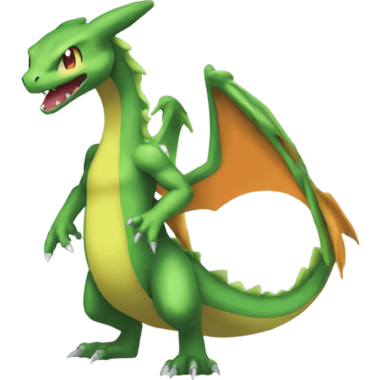 Metallic Flygon-Charizard full body emoji