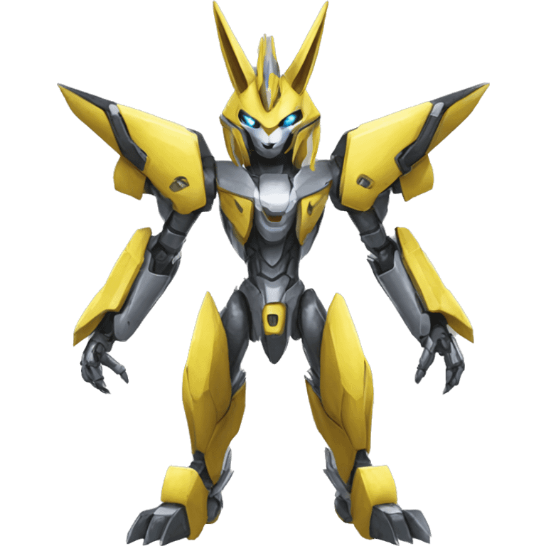 Renamon-Zeraora-Medabot-Mecha full body emoji