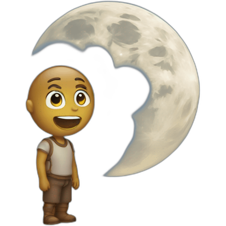 Talking to the moon emoji