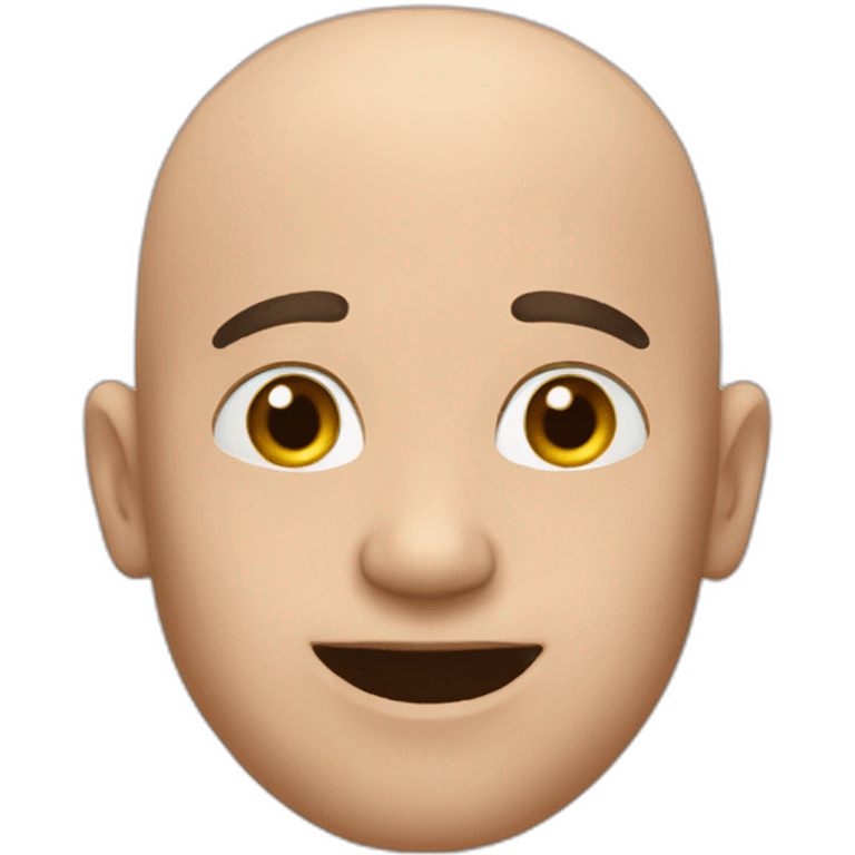 Bald man saying i love you emoji