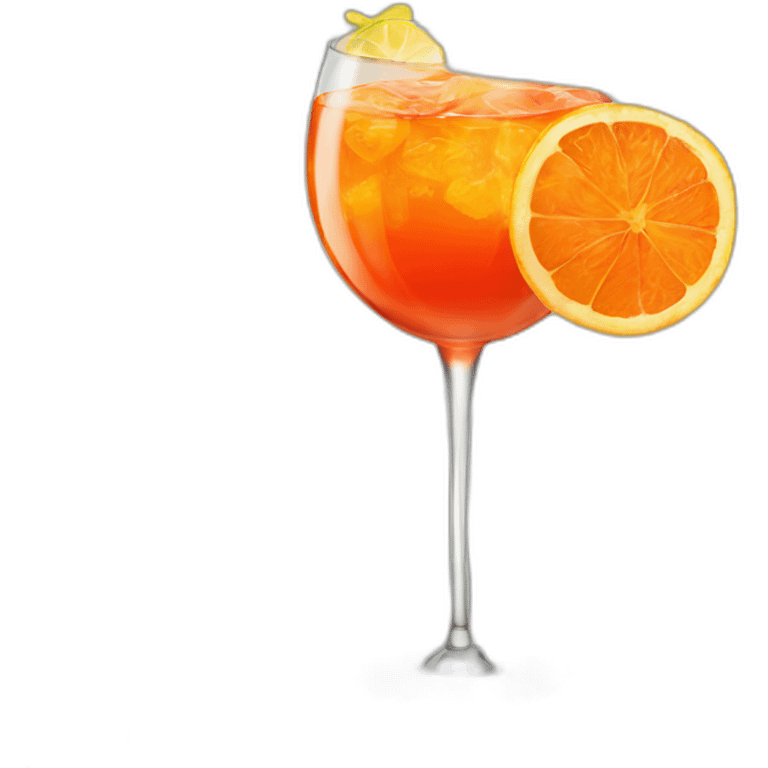 Aperol spritz in goblet glass emoji