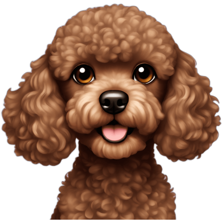 Dark brown toy poodle taylor swift emoji