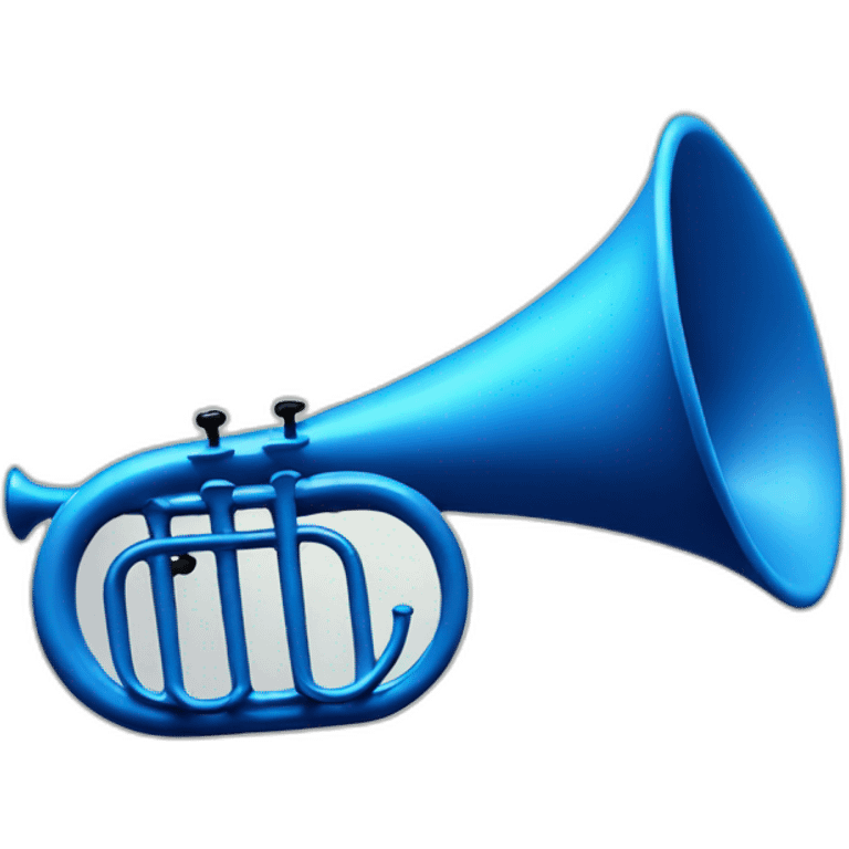 Blue hunting horn emoji