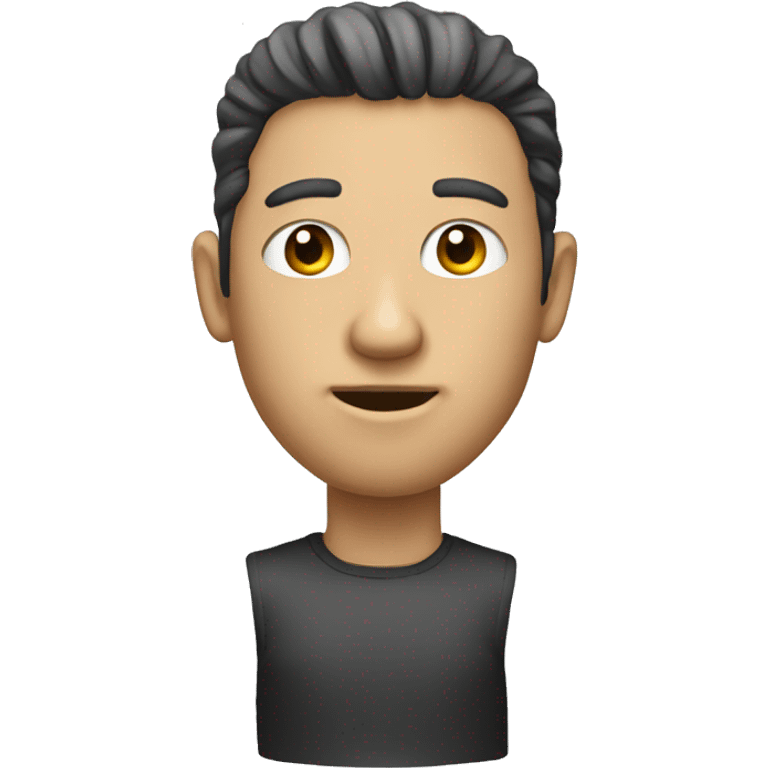 male portrait tapping head  emoji