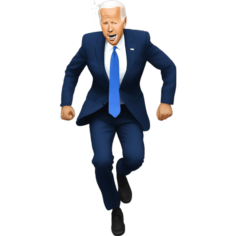 President Joe Biden tripping on stairs emoji