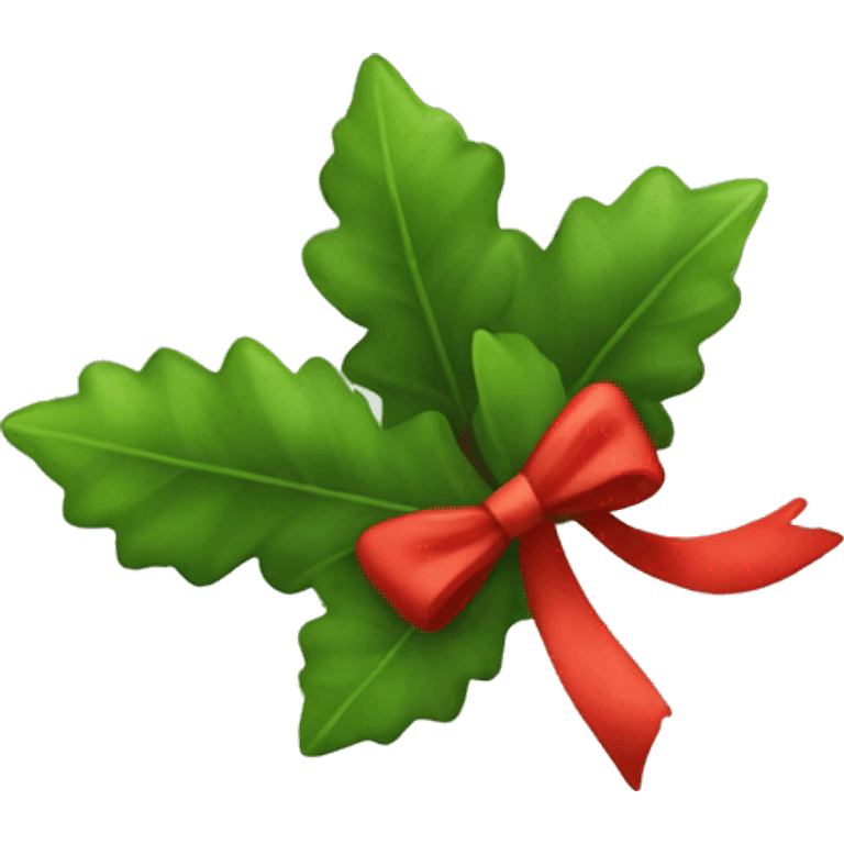 Mistletoe with a bow emoji