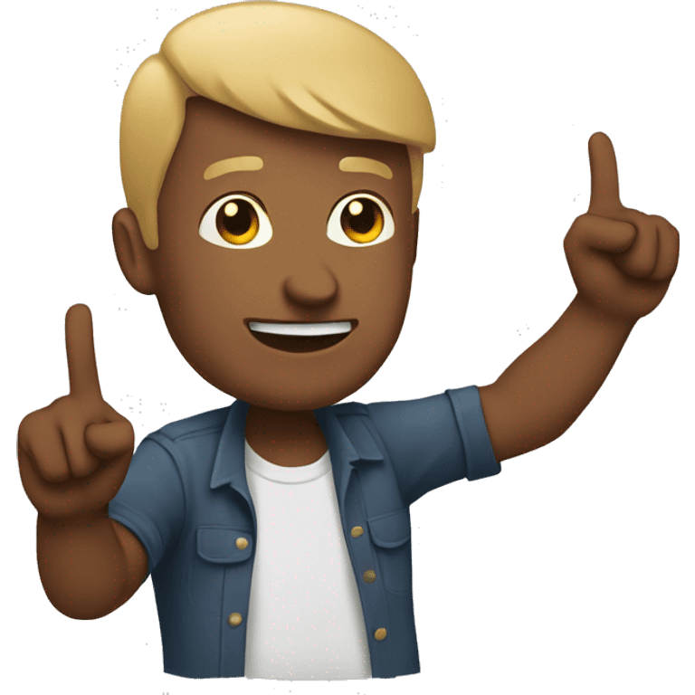 Create in emoji of a man holding up one finger emoji