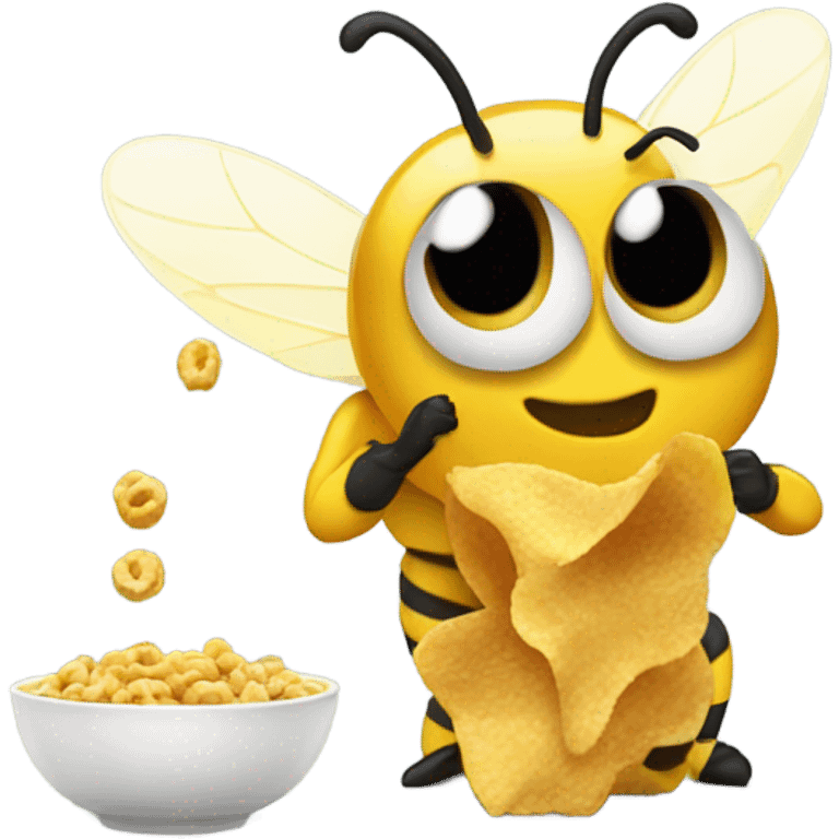 Farting bee eating cereal  emoji