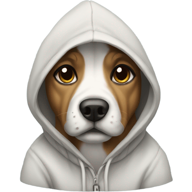 Dog wearing a hoodie emoji