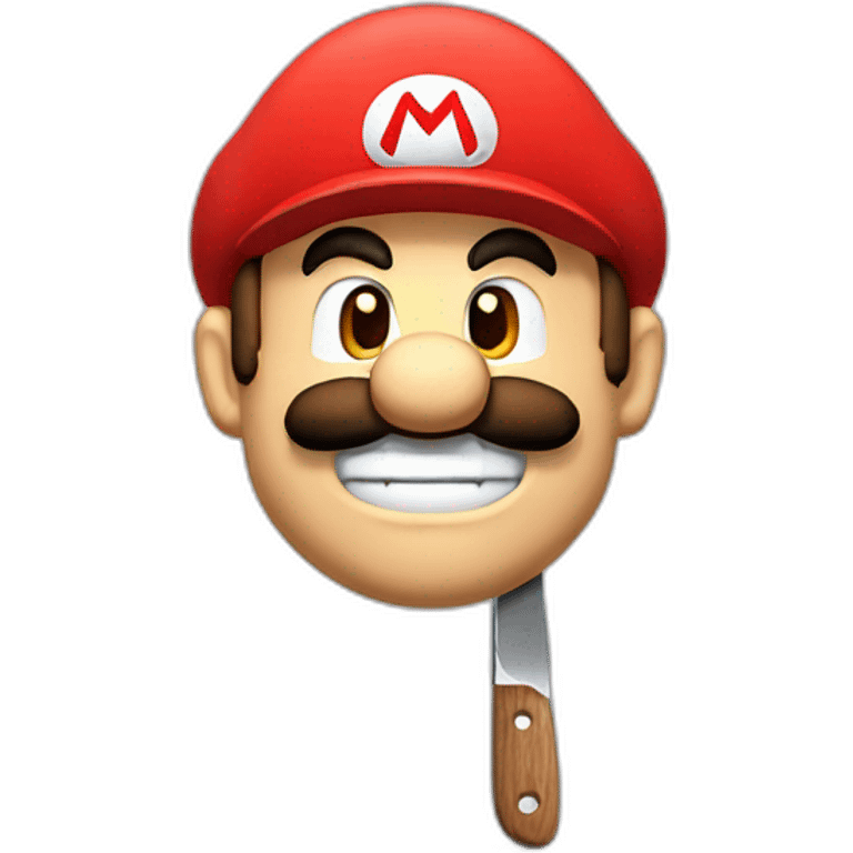 Mario avec couteau emoji