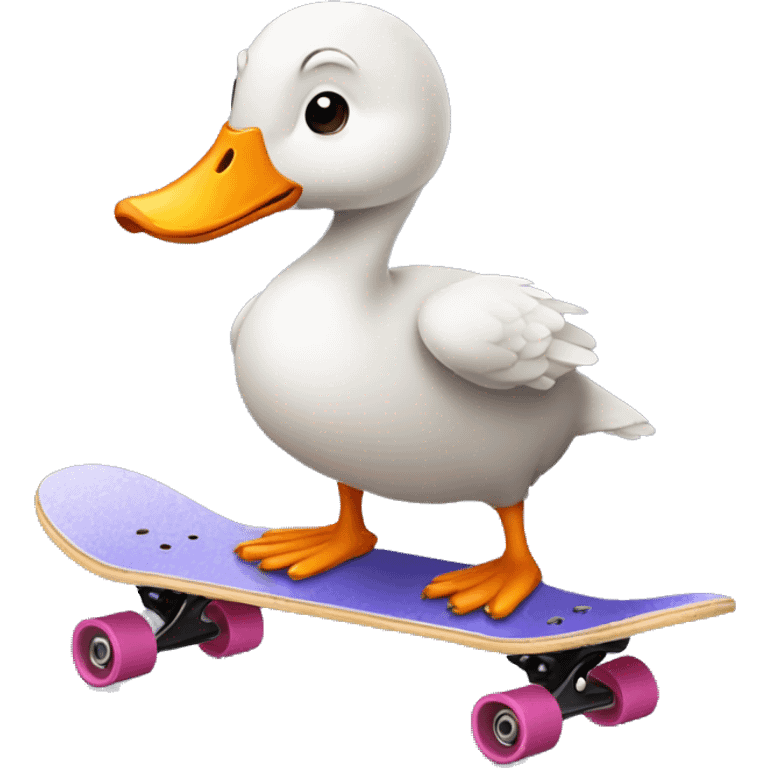 Goose on skateboard emoji