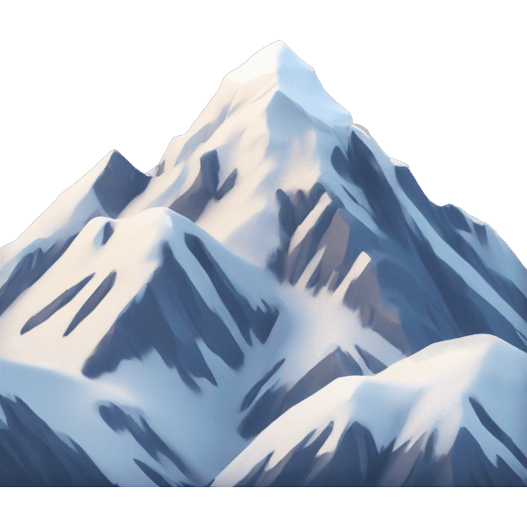 Snowcapped Mountain with three big silver stars above it emoji