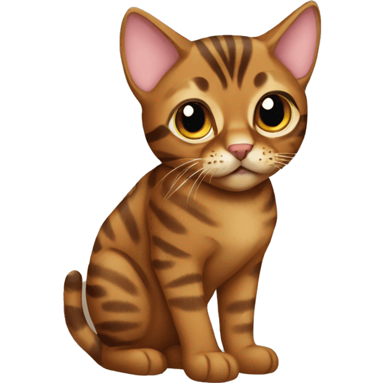 Brown bengal cat emoji