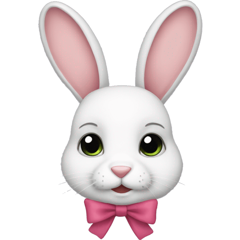 bunny wearing a bow emoji