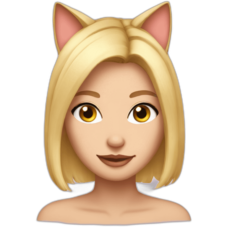 sexy blonde cat ears emoji