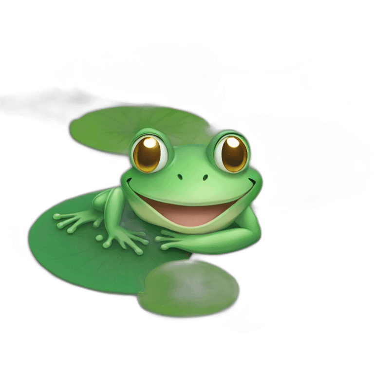 a frog on a lilypad emoji