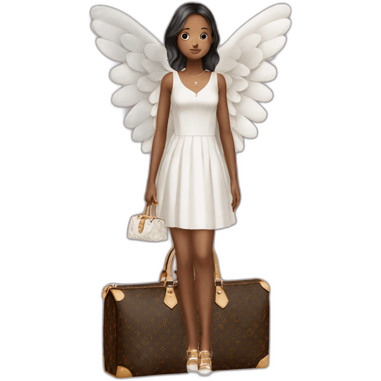 angel with louis vuitton dress emoji