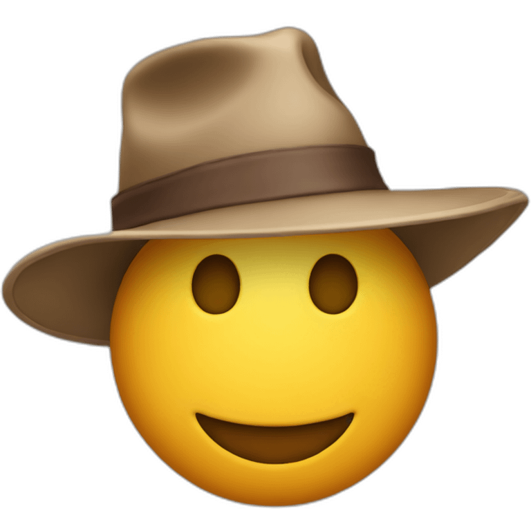 Caca avec un chapeau emoji