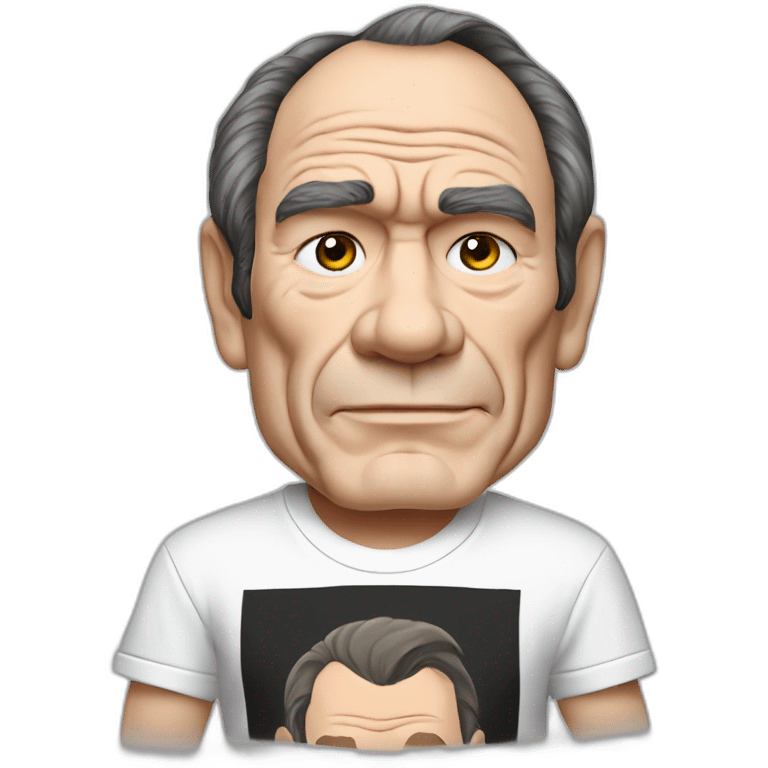 actor tommy lee jones cartoon wearing tee  emoji