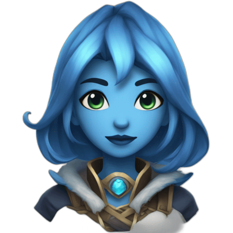 blue-skinned female miqo'te summoner emoji